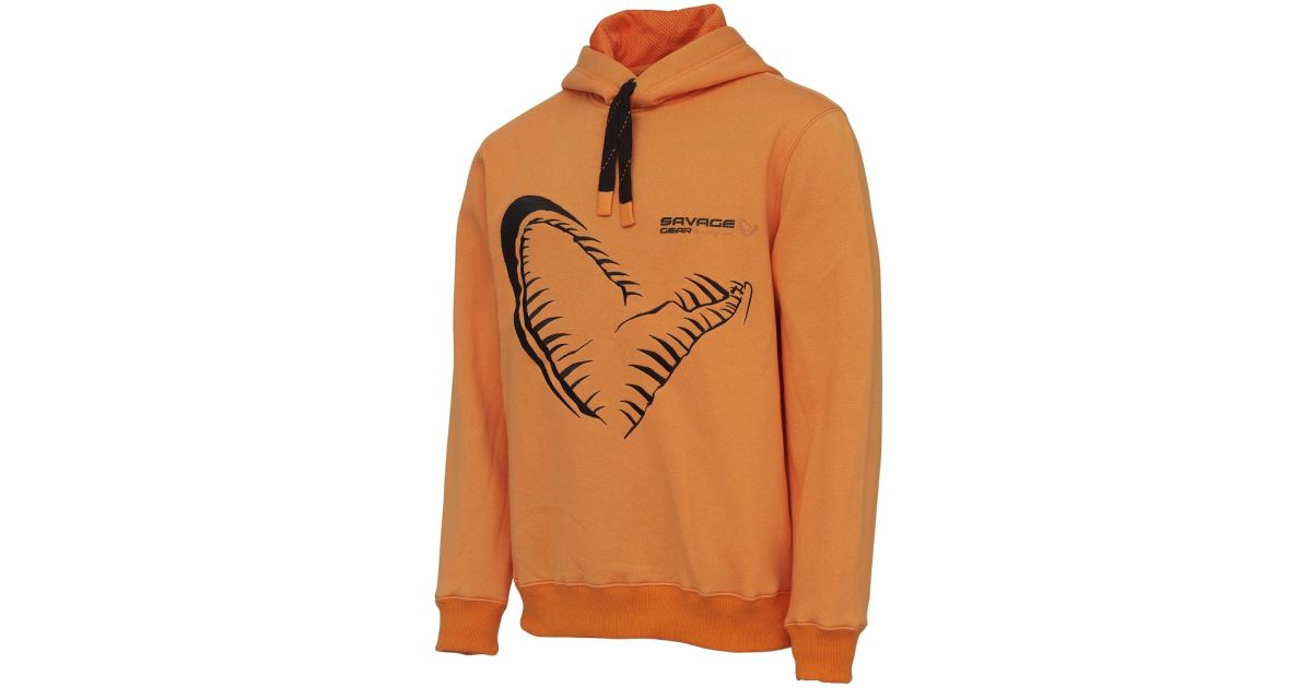Savage Gear Mikina Mega Jaw Hoodie Sun Orange - recenze a zkušenosti