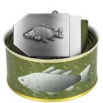 Textilní opasek s kovovou přezkou Kapr - Khaki - Dárkové balení - recenze a zkušenosti