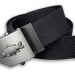 Textilní opasek s kovovou přezkou Kapr - Černý - recenze a zkušenosti
