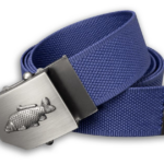 Textilní opasek s kovovou přezkou Kapr - Modrý - recenze a zkušenosti