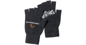 Savage Gear Rukavice Knitted Half Finger Glove Dark Grey Melange - recenze a zkušenosti