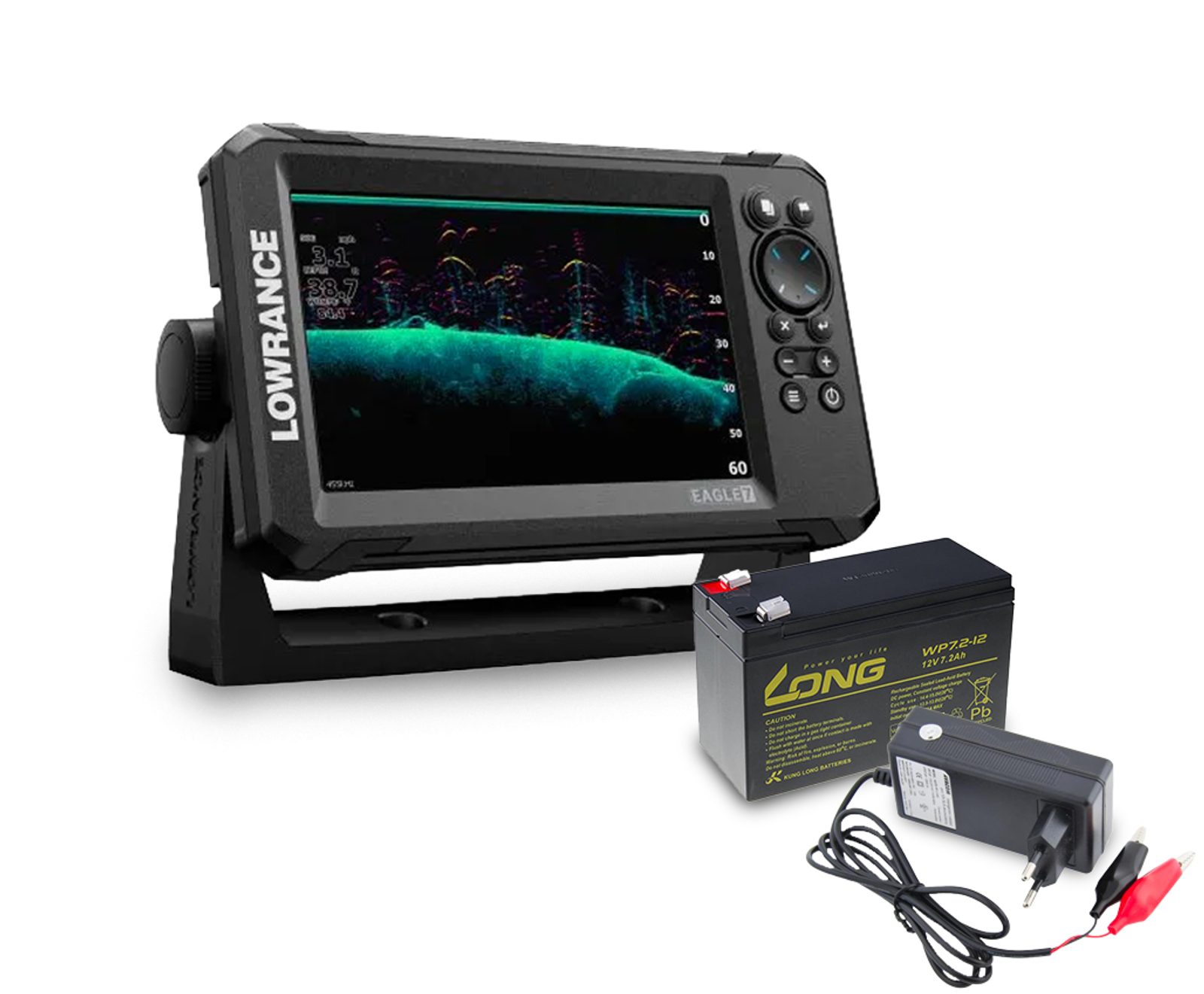 Lowrance Echolot Eagle 7 se sondou TripleShot HD + baterie + nabíječka ZDARMA - recenze