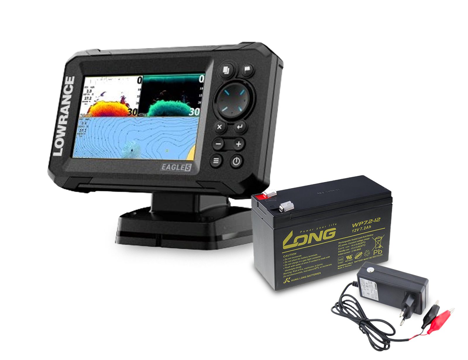 Lowrance Echolot Eagle 5 se sondou SplitShot + baterie + nabíječka ZDARMA - recenze