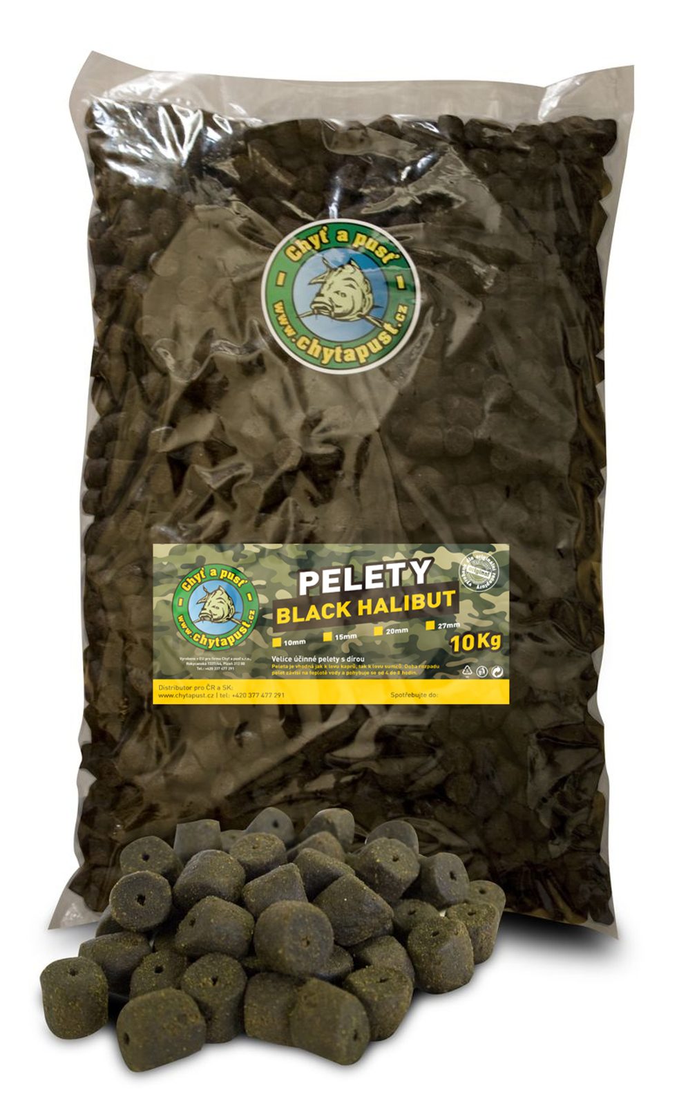 Chyť a pusť Pelety BLACK halibut 10kg 10mm - recenze