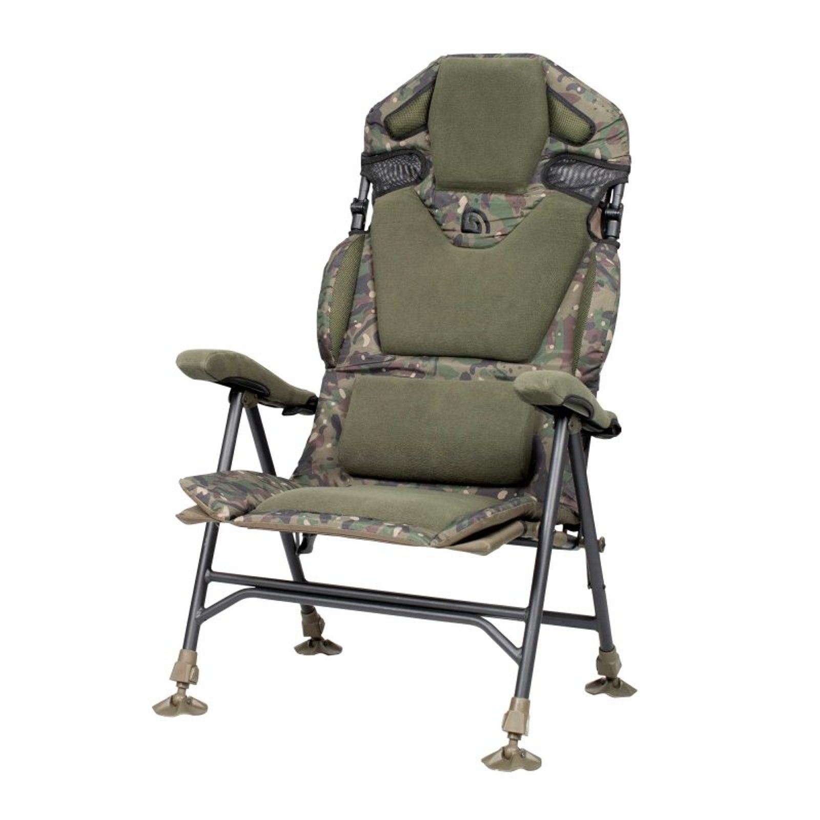 Trakker Křeslo komfortní s područkami Levelite Camo Longback Recliner - recenze