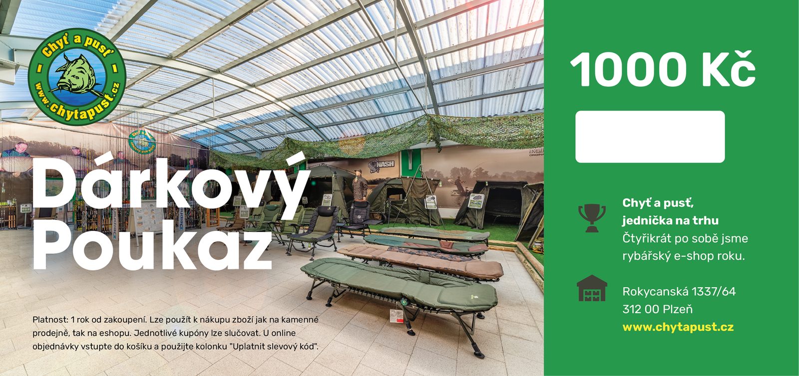 Chyť a pusť Dárkový poukaz 1000 Kč - recenze