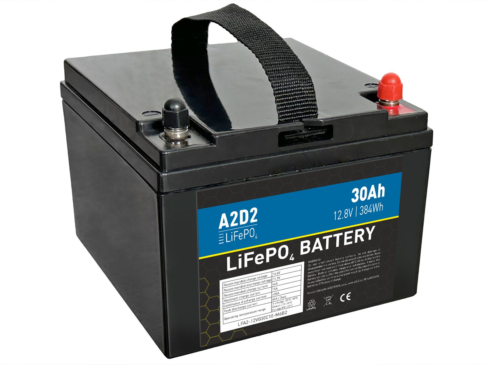 A2D2 Baterie LiFePO4 12,8V 30Ah M6 - recenze