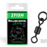 Zfish Obratlík Rolling Swivel with Ring Black Matt vel.8/26kg  - recenze
