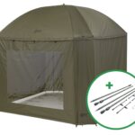 Mivardi Deštník Session Umbrella XL + Sada Stabilizačních tyčí Hardcore Session  - recenze